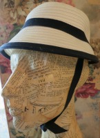 Navy adn white hat
