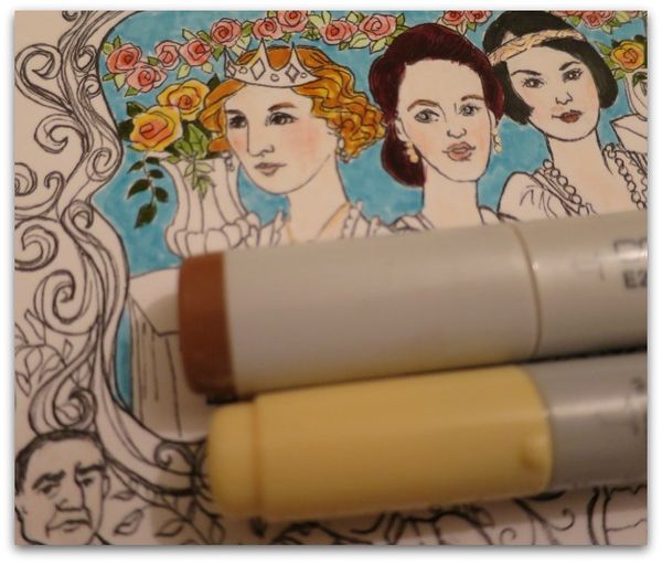 Coloring page downton sisters 018