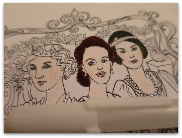 Coloring page downton sisters 017