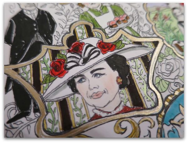 Coloring page downton sisters 022