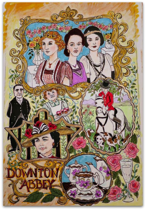 Coloring page downton sisters 041